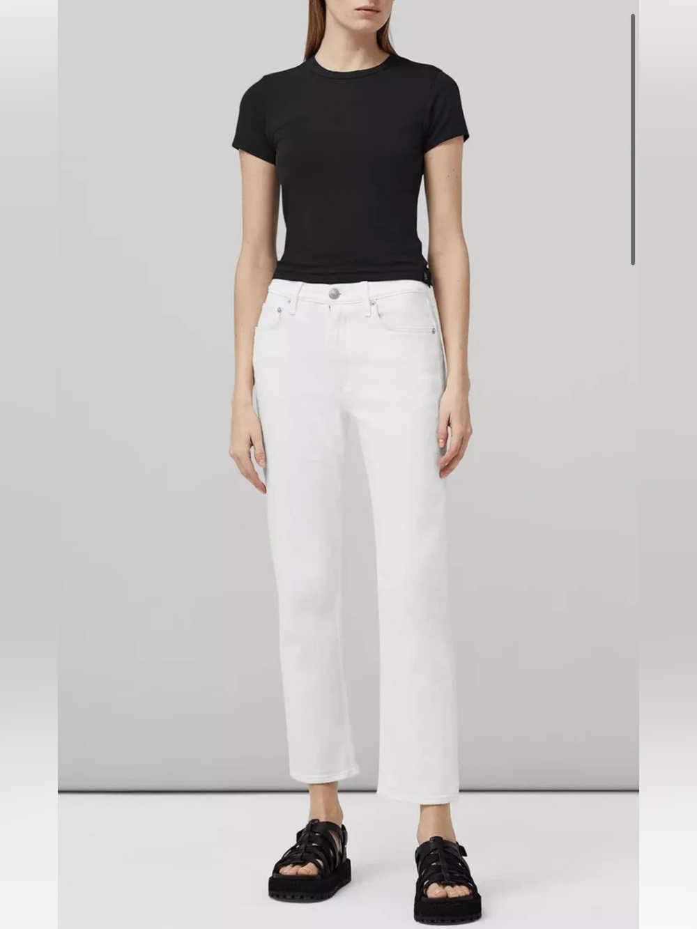 Rag & Bone Harlow straight leg mid rise jeans denim pants
